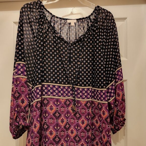 C Tops - Sheer tunic with bell sleeves